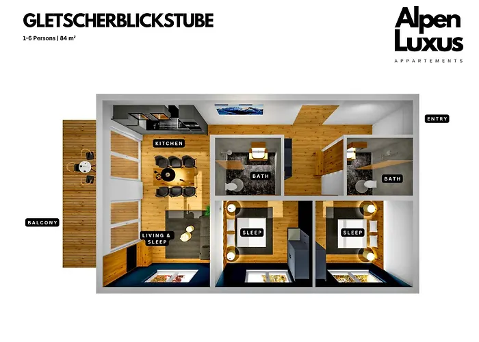 Gletscherblickstube With Sunny Balcony & Car Park - An Alpenluxus Appartement, Zillertal